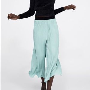 Zara silky pleated culotte